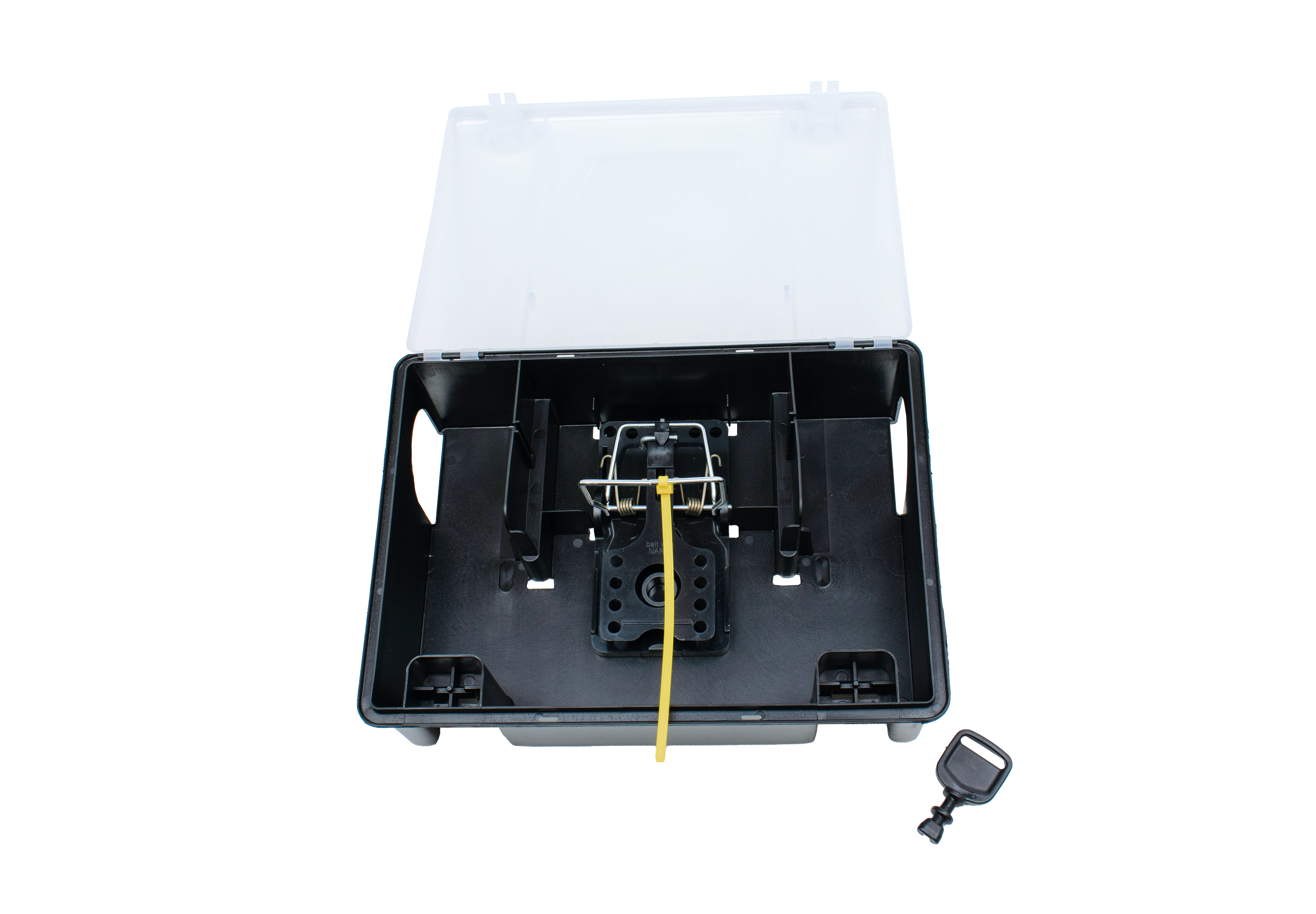 Depot til EUR palle mod Rotter, sort med transparent låg m. fælde og strip Depot til EUR palle mod Rotter, sort med transparent låg m. fælde og strip