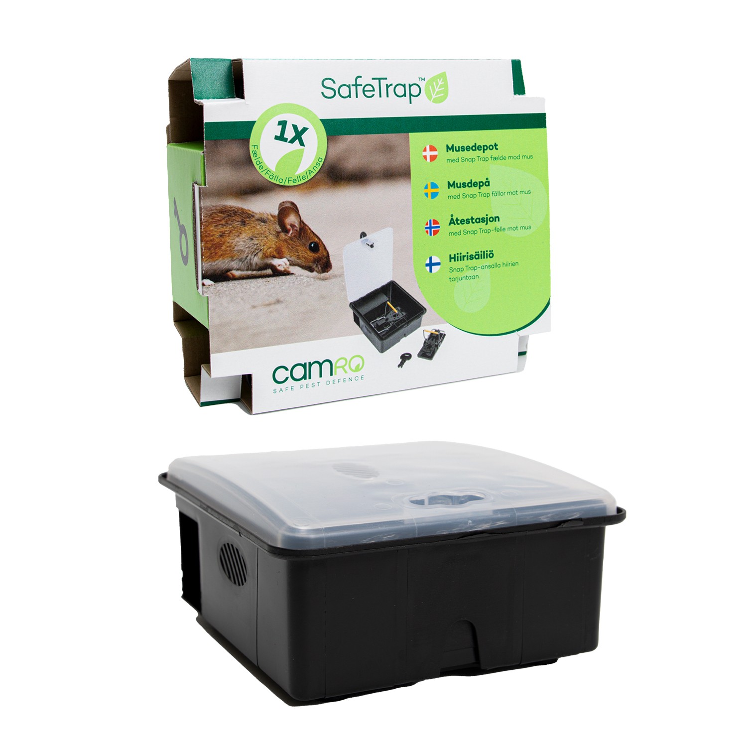 SafeTrap Musedepot med Snap-trap fælde Mod Mus SafeTrap Musedepot med Snap-trap fælde Mod Mus