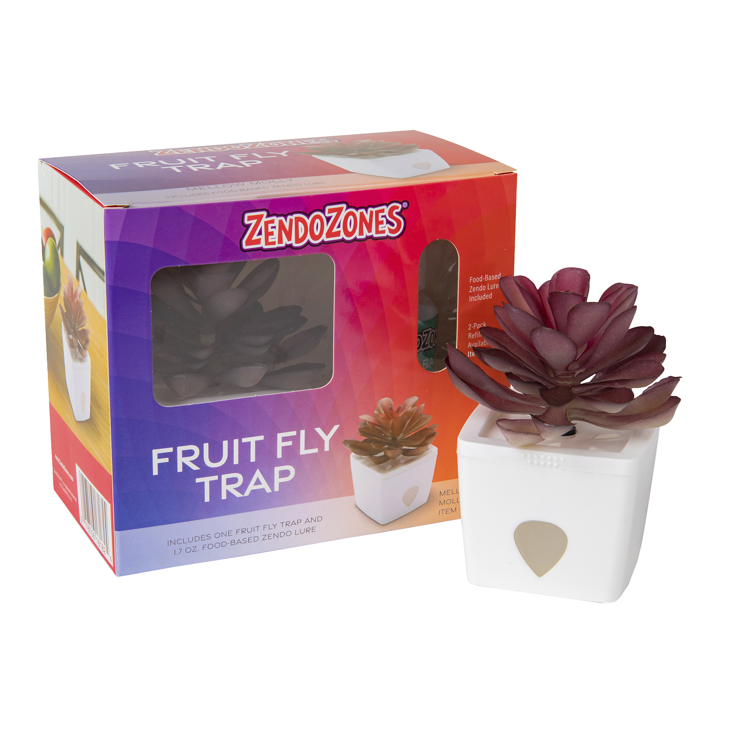 ZendoZones® Bananfluefælde, Mellow Molly, hvid ZendoZones® Bananfluefælde, Mellow Molly, hvid