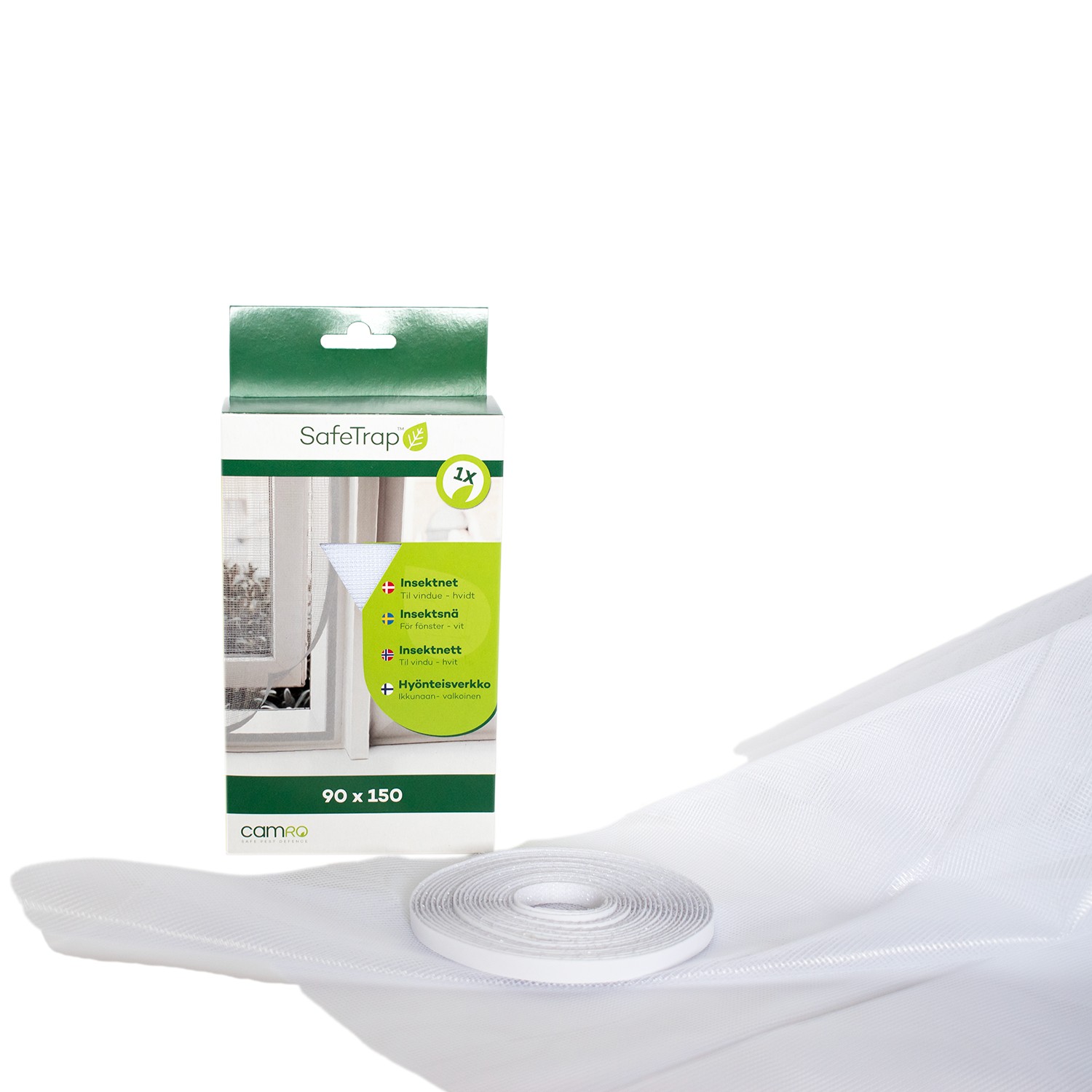 SafeTrap Insektnet til vindue, 90x150, hvid SafeTrap Insektnet til vindue, 90x150, hvid