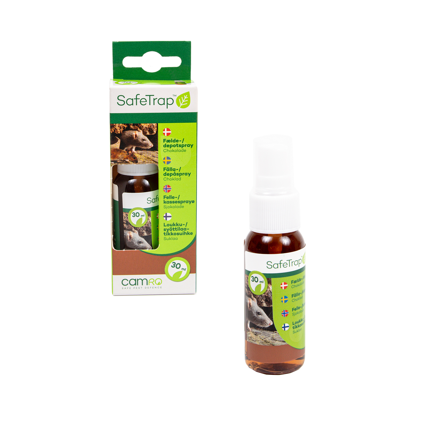 SafeTrap Fælde & depot spray 30ml, Chokolade SafeTrap Fælde & depot spray 30ml, Chokolade