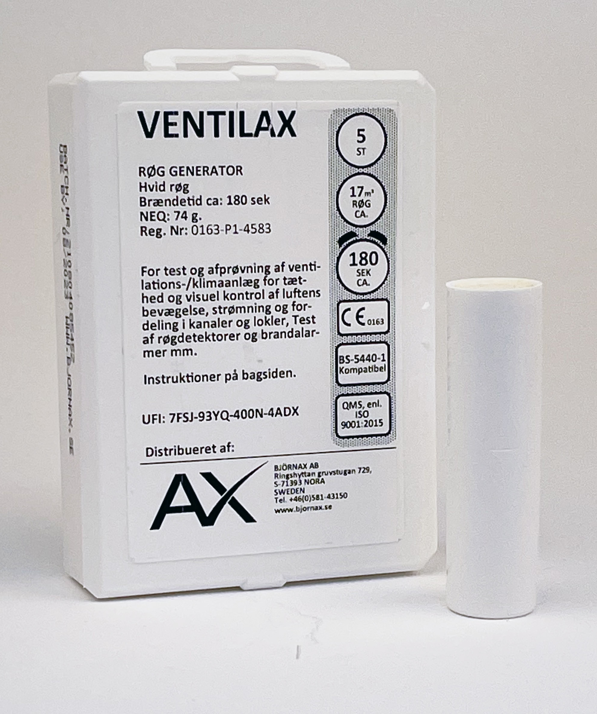 Ventilax Røgpatron, orange Ventilax Røgpatron, orange