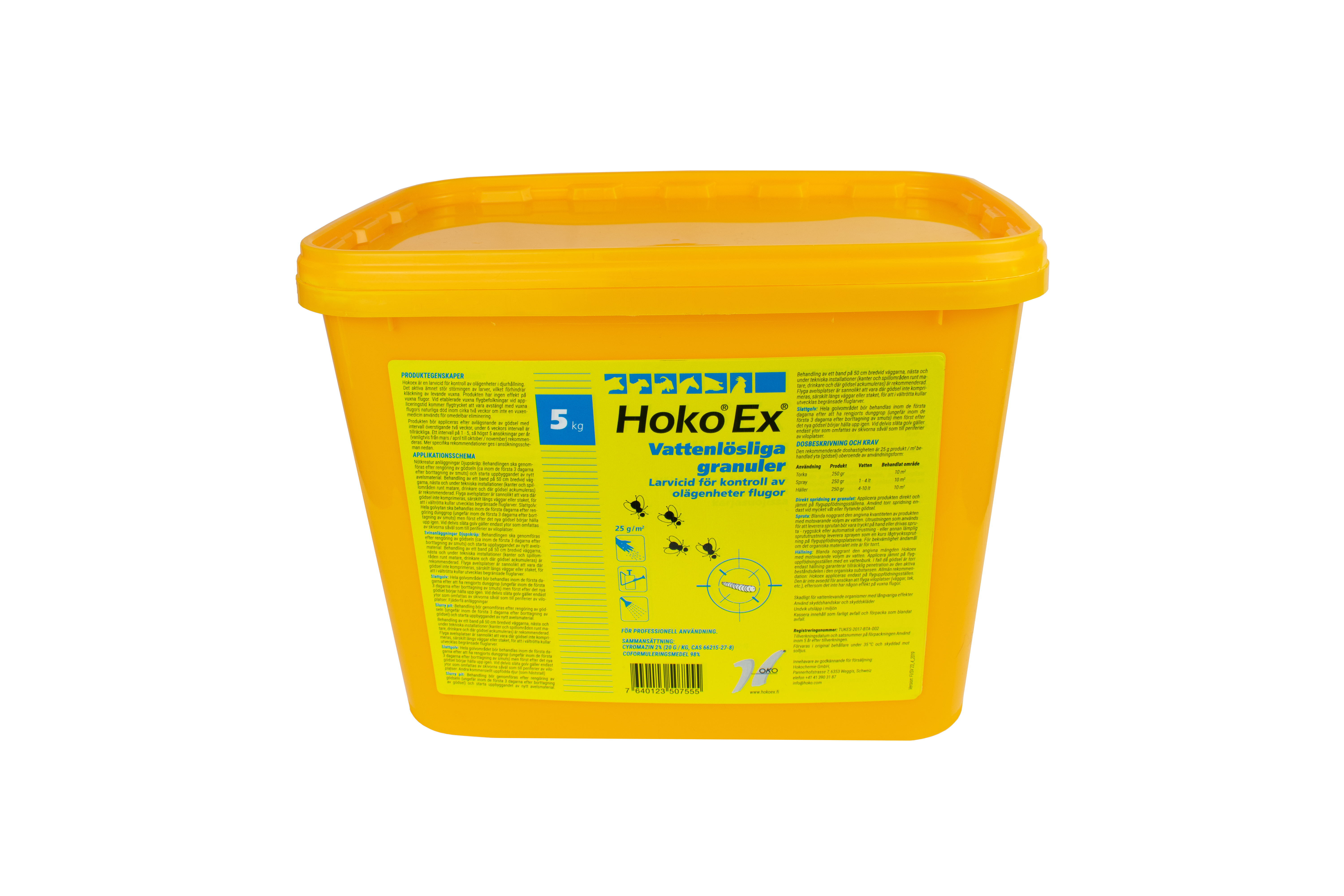 Hokoex larvicid mod fluelarver, 5 kg. Hokoex larvicid mod fluelarver, 5 kg.